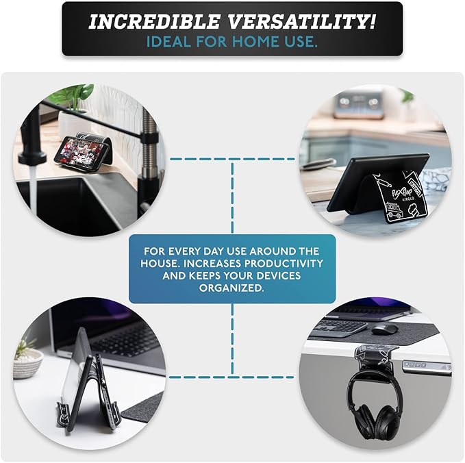AirGLO Flex Flap - Adjustable, Portable Phone Stand for Travel, Home, Desk, Bed, Treadmill, iPad, Tablet