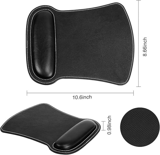 RICHEN Keyboard Wrist Rest Pad and Mouse Wrist Rest Support Mouse Pad Set,Sturdy & Comfortable & Lightweight for Easy Typing & Pain Relief-Ergonomic Support (Black)