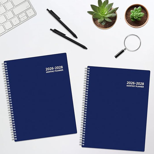 Monthly Planner 2026-2028, 36 Months Calendar Planner 2026-2028 from Jan 2026 – Dec 2028, 8.5'' x 11'' with Ruled Spread, Flexible Cover, Spiral Wirebound, Pocket, Coated Tabs, Notes & Habit Tracker