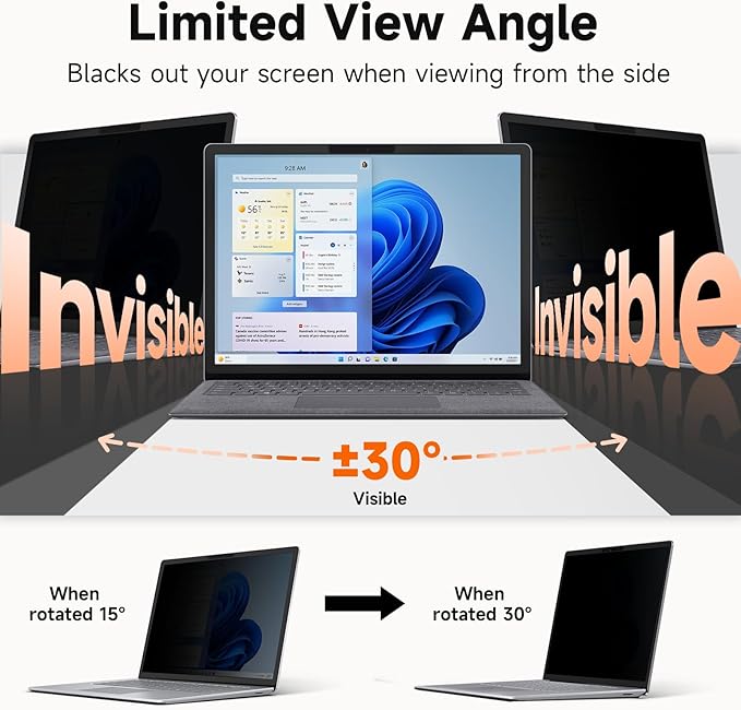 Mamol Upgrade Privacy Screen for Microsoft Surface Pro 11/10/9/8/X -13 inch, Fully Removable Anti Glare Blue Light Filter, Anti-Spy Screen Protector