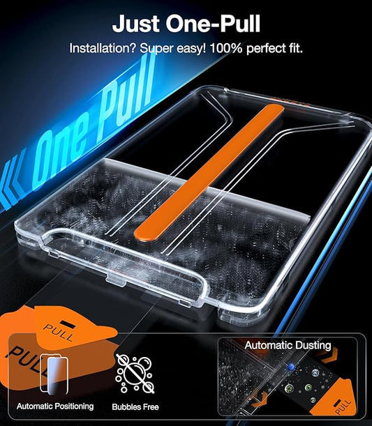 TORRAS for iPad mini 7 (A17 Pro) Screen Protector, iPad mini 6 Screen Protector, Military Grade Shatterproof, TOP 9H+ Tempered Glass, One-Pull Installation, Anti-Scratch, Bubble Free, HD Clarity