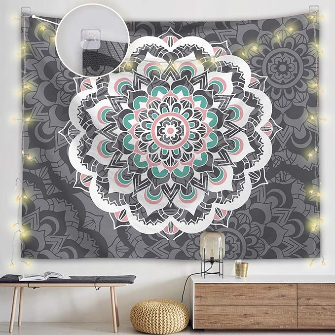 20 Pieces Self Adhesive Clips, Wall Clips,Tapestry Hangers,Photo Clips for Paper Flag Hanger,Sticky Clips for Teachers,Double-Sided Adhesive Spring Clips for Poster Home Office Rope