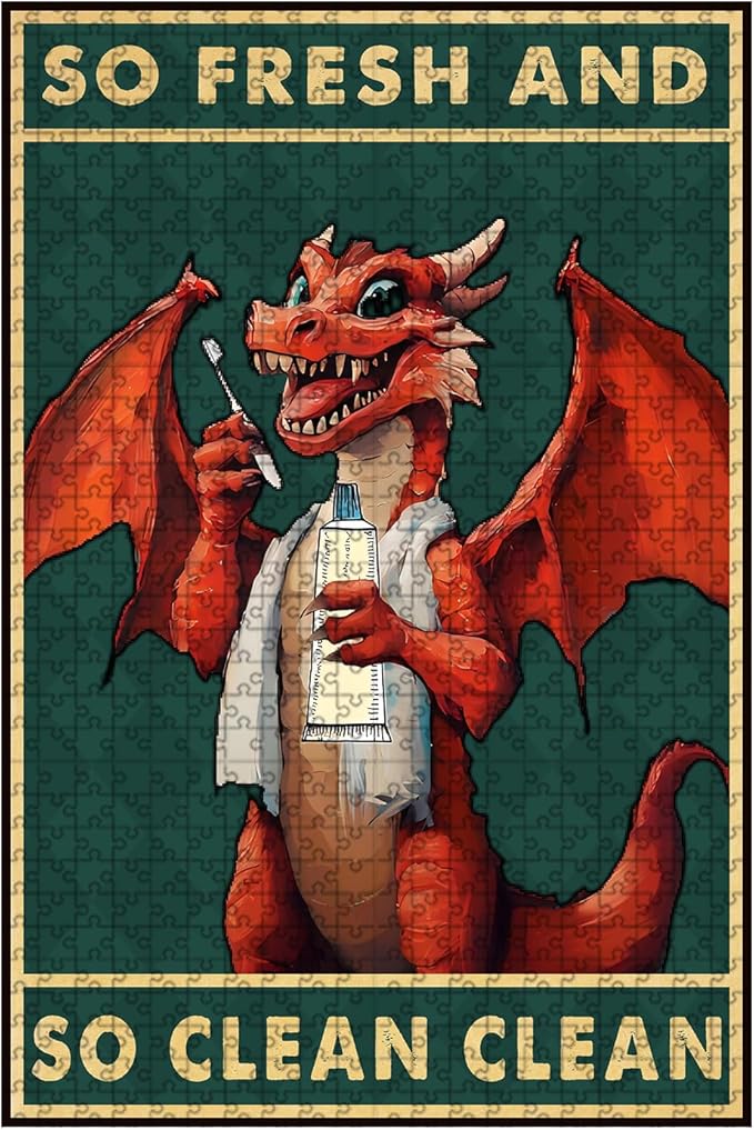 1000 Piece Wooden Puzzle Jigsaw So Fresh and So Clean for Bar & Pub Challenging Stress Relief Game 29.5x19.7 Inch