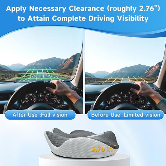 X-Large Car Seat Cushions for Driving ,Comfort Memory Foam Car Cushions for Driving for Back, Hip & Tailbone Pain Relief – Non-Slip Booster Pad for Short Drivers, Auto, Office Chair, Wheelchair