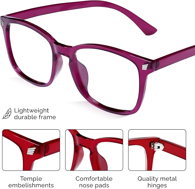 livho High Tech Blue Light Glasses - Advanced up to 99% Blue Light Blocking Computer Glasses - Screen Fatigue & UV Protection