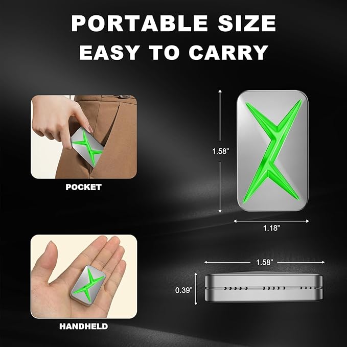 Breakthrough Fidget Slider, Trackless Fidget Slider for Fancy Play, EDC Fidget Toys Adults Sensory Toys Home Office Executive Desk Toys Gift for ADHD/ADD/Autism (Luminous Green)