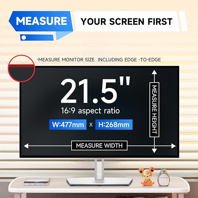 IPROKKO 【2 Pack】 21.5 inch Anti-Blue Light Monitor Screen Protector for 16:9 Widescreen,Removable Anti Glare Blue Light Blocking Screen Filter,LED PC Anti-UV Eye Protection Filter Film