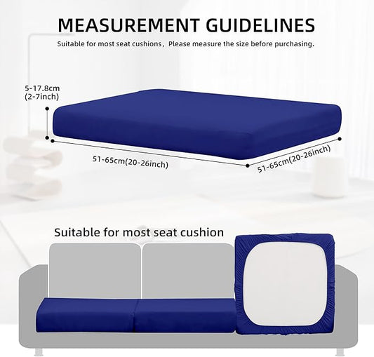 14Pcs Outdoor Cushions Covers Waterproof, Patio Cushion Covers, Stretch Cushion Covers Replacement,Cushion Slipcovers, Furniture Cushion Covers (Lake Blue 2, 14PCS)