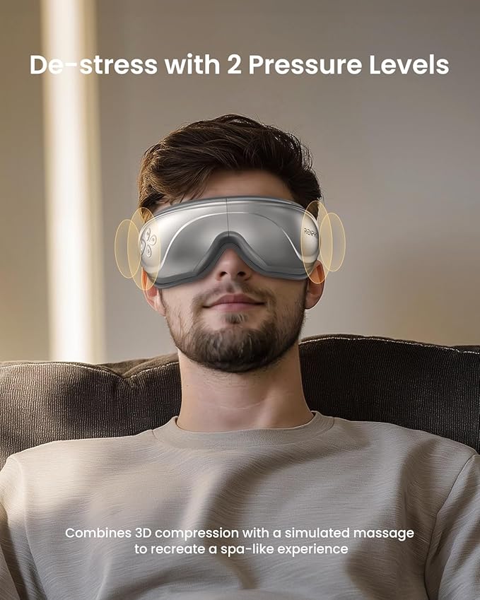 RENPHO Eyeris 2 Eye Massager with Heat and Cooling, Birthday Gifts for Mom Dad Women Men Heated Eye Mask for Reduce Strain Improve Sleep