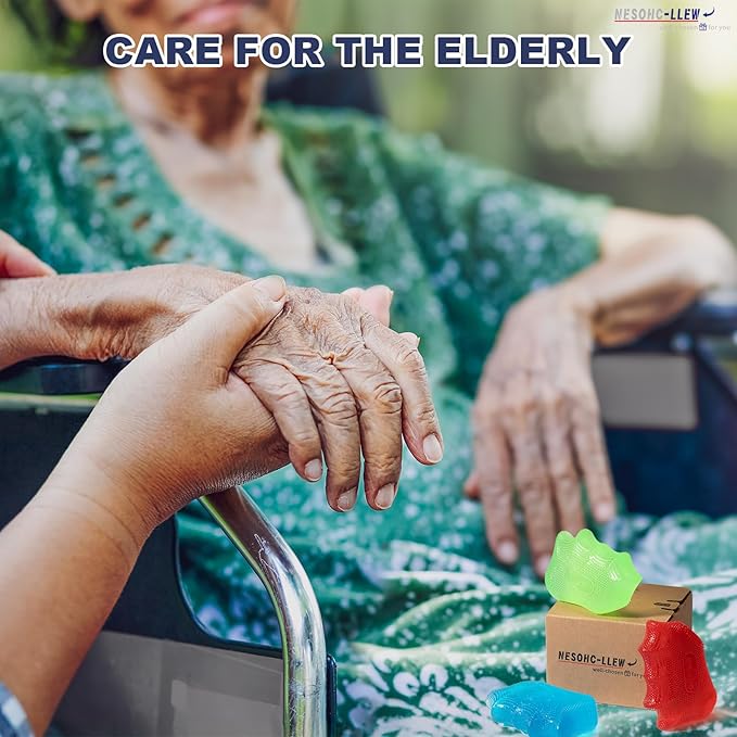 Ergonomic Stress Balls for Adults, Hand Therapy Balls for Arthritis Relief - Set of 3, 30/50/80 lbs, TPR Material, Perfect Palm Fit, Durable & Easy to Clean