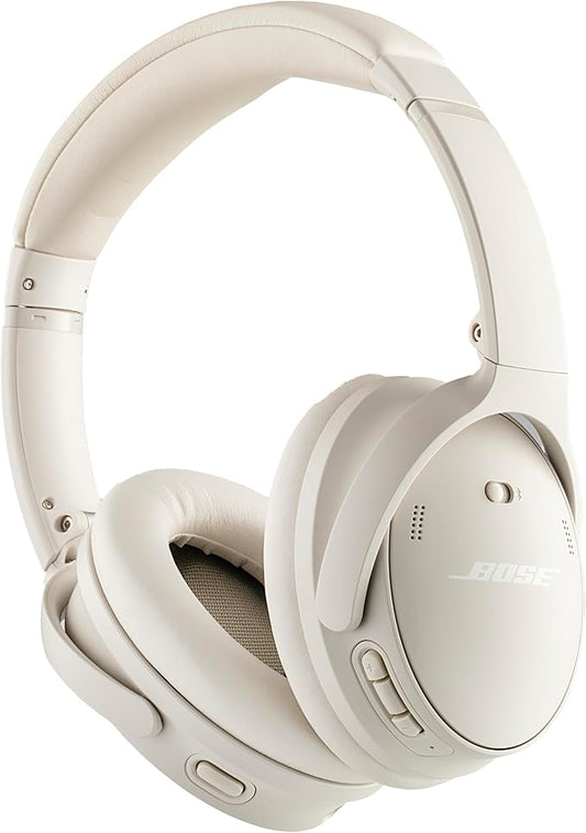 Bose QuietComfort Wireless Over-Ear Active Noise Canceling Headphones (884367-0200) Bundle Including: Goby Labs Headphone Cleaner, Fiber Cloth (Renewed)