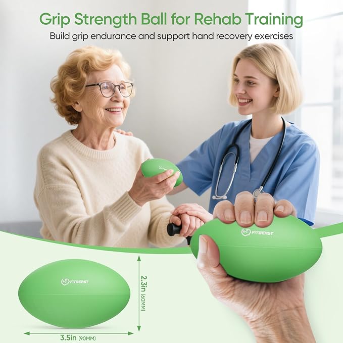 FitBeast Hand Exercise Ball Setโ3 Pack Hand Squeeze Balls for Hand Therapy, Grip Strength, Finger & Wrist Training, Stress Balls for Adults, Ideal for Rehab, Arthritis, Carpal Tunnel