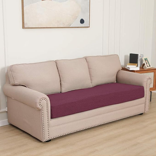 Easy-Going Stretch Cushion Cover Sofa Cushion Furniture Protector Sofa Seat Sofa slipcover Sofa Cover Soft Flexibility with Elastic Bottom(Sofa Cushion,ASH Rose)