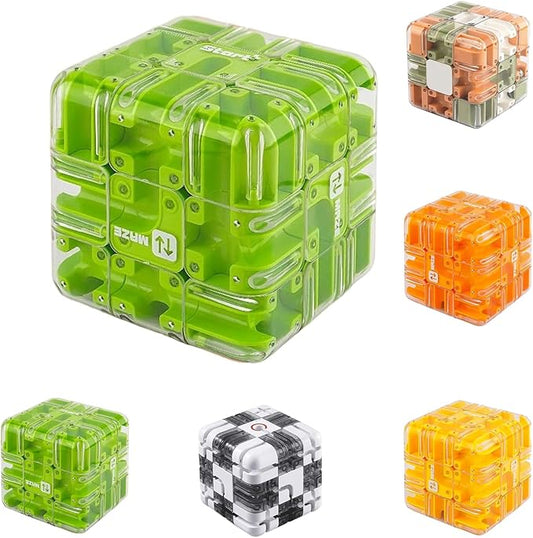 New Large Labyrinth 3D Puzzles Maze Cube - Spatial Awareness Brain Training Toy for Stress Relief & Logic Development, High - Difficulty Puzzle, 3D Maze Magic Cube & Ball, Brain Training Puzzle