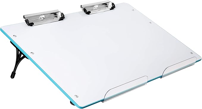 Slant Board for Writing - Adjustable Magnetic Whiteboard & 22° Angle Ergonomic Desk for Reading, Writing, & Drawing for Students, Teachers – Ideal for Posture, Study, & Orientation – Blue