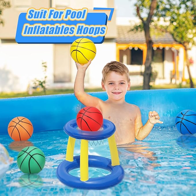 5 Inch Foam Mini Basketball Toys for Indoor Mini Hoops Set, Soft Squishy Stress Ball, Toddler Balls, Swimming Pool Beach Toy Balls, Playground Ball for Adults & Kids Sensory Toy 3 Pack