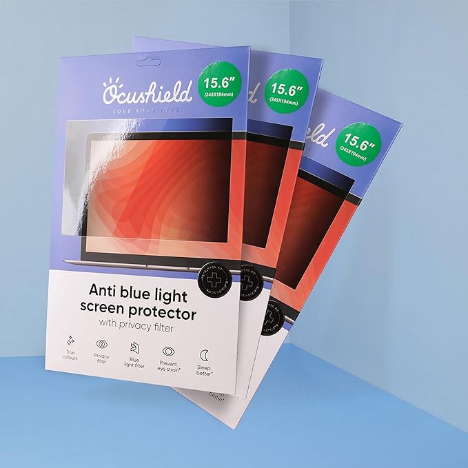 Ocushield 12.5” (16:9) Premium Anti Blue Light Screen Protector with Privacy Filter for Laptops and Computer Monitors - Anti-Glare - Easy Install - Anti-Fingerprint - Reduce Eye Fatigue (277 x 156 mm)
