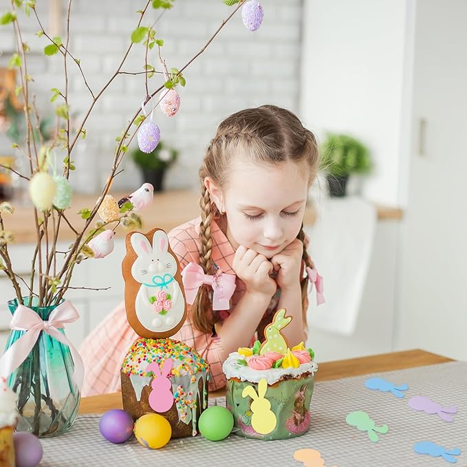 24 Pack Easter Bunny Sticky Notes Pastel Cute Bunny Sticky Notepads 6 Colors 3 x 1.5 Inch Spring Rabbit Colorful Sticky Memo Pads for School Classroom Party Decor Supplies, 480 Sheets