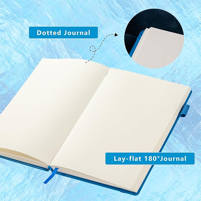 TIEFOSSI Constellations Dotted Journal Notebook-A5 Writing journals with 100gsm 400pages Paper, Hardcover Bullet Organizers Notebook for Women, Men, Teens (Aquarius)