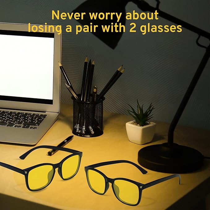 livho High Tech Blue Light Glasses - Advanced up to 99% Blue Light Blocking Computer Glasses - Screen Fatigue & UV Protection