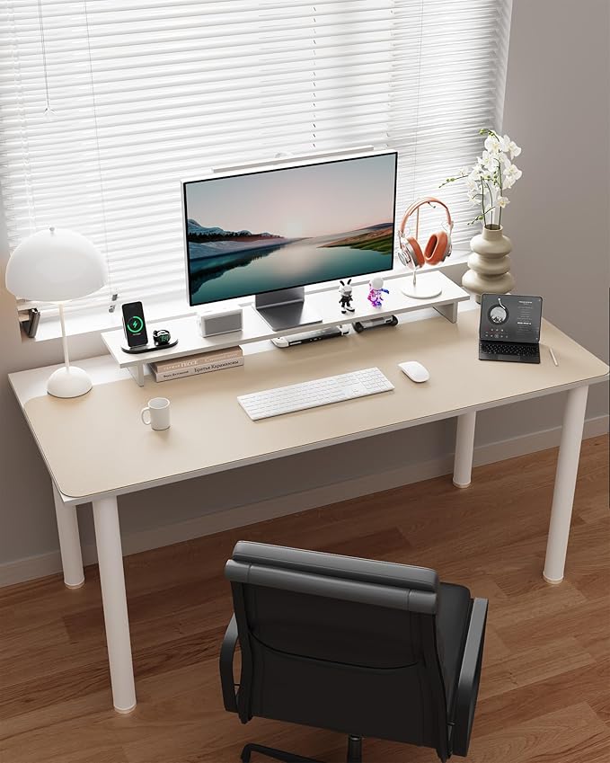 YSAGi Double-Sided Desk Pad, Leather Desk Mat, Eco Cork Desk Pad Protector, Large Mouse Pad for Desk, Waterproof Desk Blotter Pad, Desk Writing Pad for Office Work/Home (Beige/Cork,47.2" x 17")