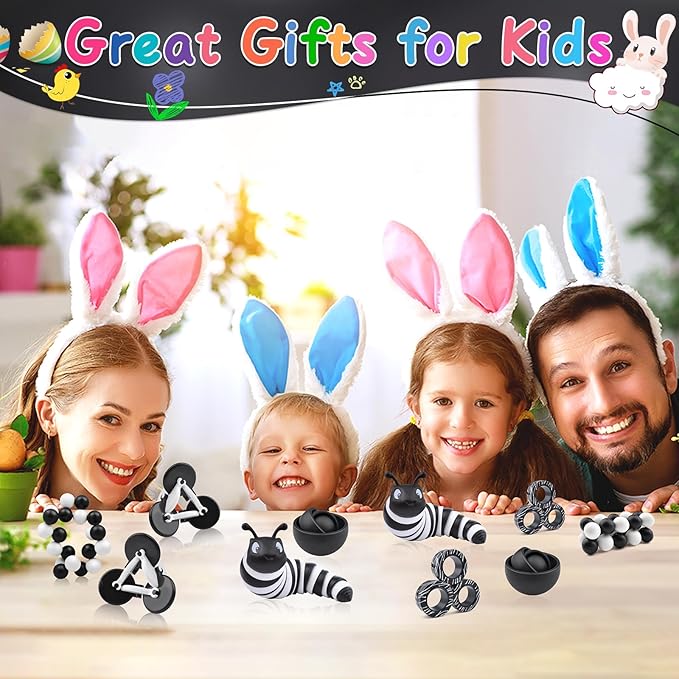 Fidget Spinner Adults Pack, Fidget Toys for Teens, 10PC Sensory Toys Set for Kids Autism, Easter Gift for Men Desk Toy Stress Relief Toys for ADHD