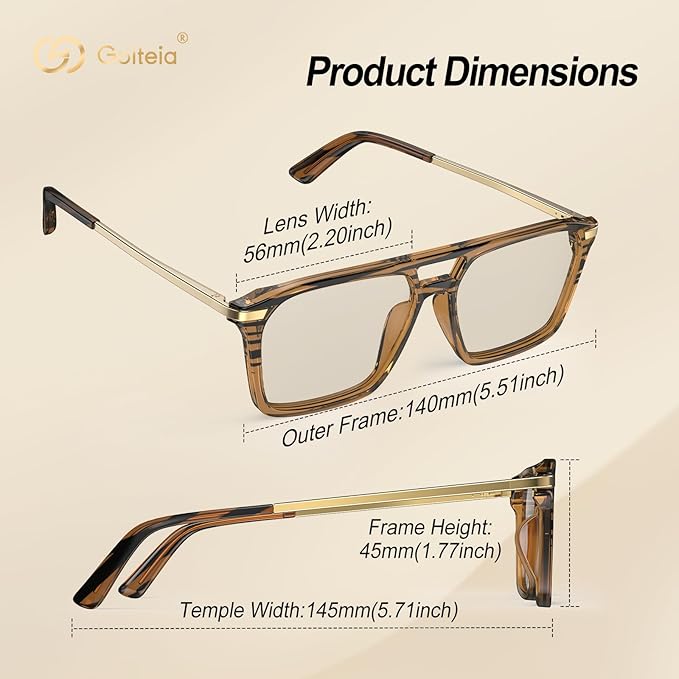 Goiteia Blue Light Glasses Men Women β Retro 70s Gaming Glasses for Anti Eyestrain, Comfortable for All-Day Wear