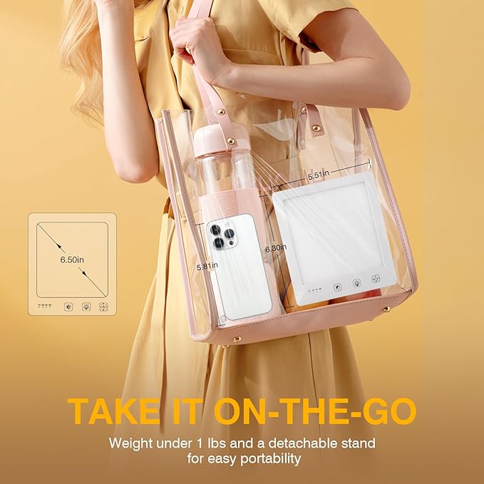 Light Therapy Lamp with Red & White Light - 10000 Lux LED Sun Light Therapy Lamp for Face, Improving Mood, Energy, Sleep & Skin Care, with 4 Light Modes & 5 Brightness Levels, Timer, UV-Free