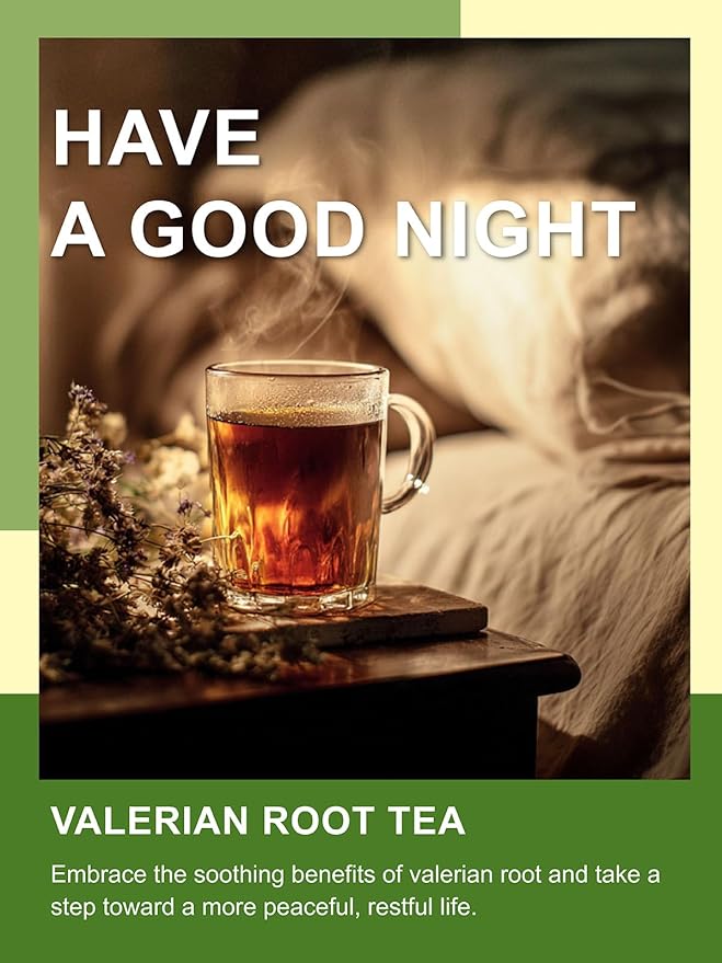TeeLux Valerian Root Tea Bags, Smooth & Mild Taste, Caffeine Free, Natural Ingredients, 100 Count