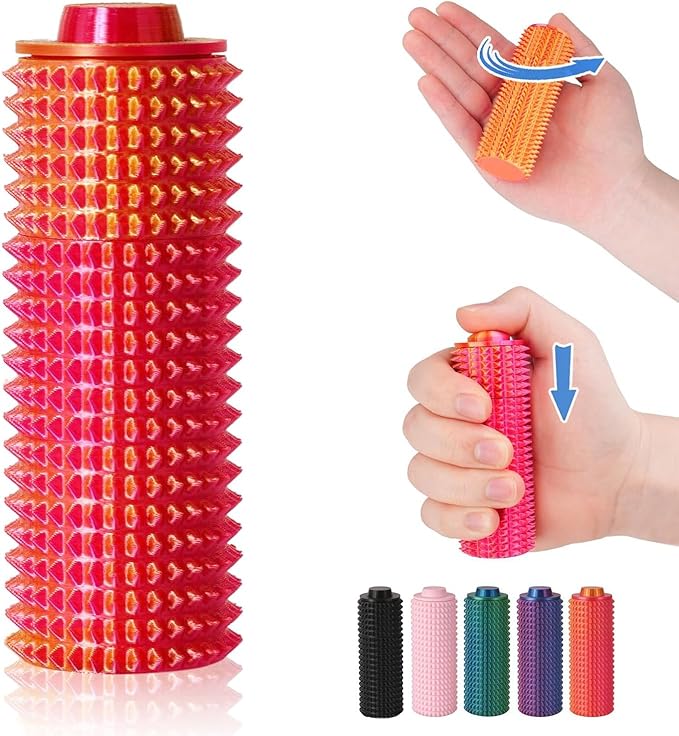 Little Ouchies Fidget Toy, Spike Roller Toy, Adults Pain stim Fidget Toy, Sensory Toy for Anxiety Relief Skin Picking, Press and Rotate Adults Spiky Sensory Toys, Portable ADHD Toys, Novelty Gifts