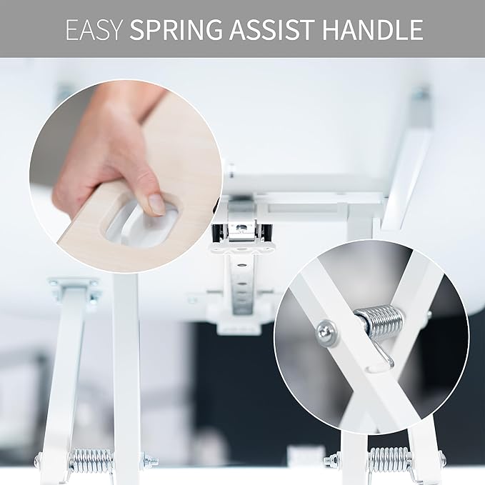 VIVO Ultra-Slim Single Top Height Adjustable Standing Desk Riser, Compact Sit Stand Desktop Converter for Monitor or Laptop, Light Wood, DESK-V001JF