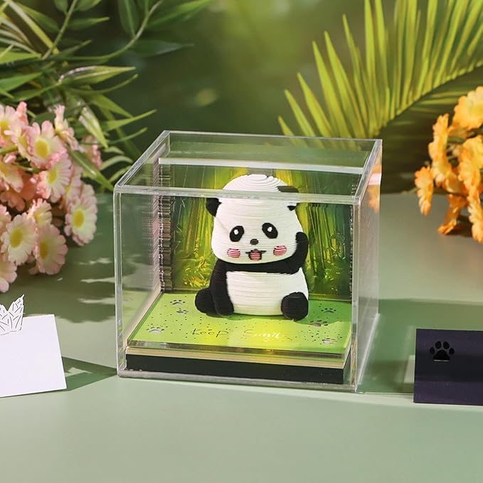 3D Timepiece Calendar 2026 Paper Art Memo Pad with LED Light – Tear-Away Desk Calendar for Record, Planner & Habit Tracker, Bookmark, Gift & Decorative Office Decor