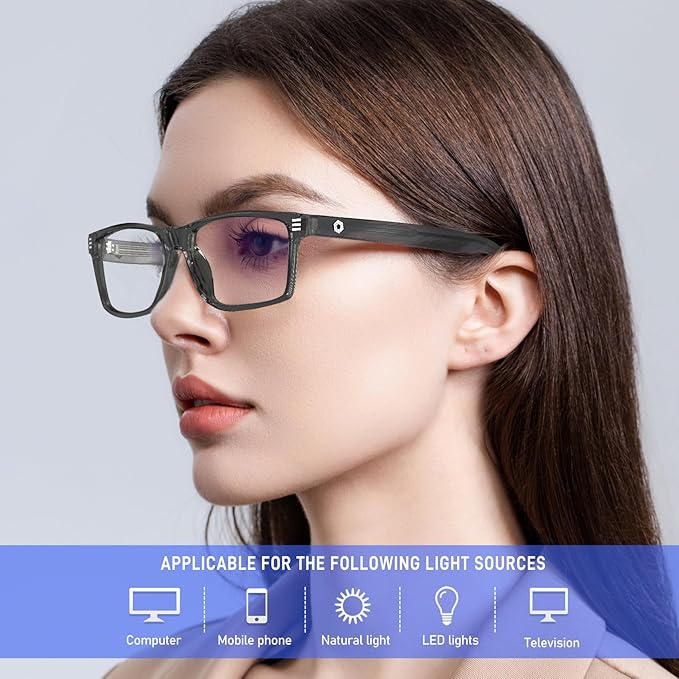 ANYLUV Blue Light Glasses Men Woman, Blue Light Blocking Glasses for Computer Gaming, Eye Strain Relief Eye Protection