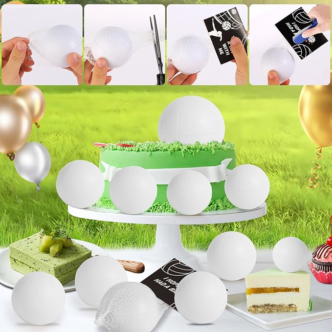 LiYiQ 24Pcs Volleyball Party Favors 2.36 Inch Volleyball Stress Balls for Kids Volleyball Birthday Favors Foam Volleyball Birthday Decorations Volleyball Goodie Bag Stuffers