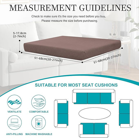 14Pcs Stretch Patio Cushion Covers,Outdoor Couch Covers Replacement,Outdoor Couch & Sofa Slipcovers,for Patio Furniture Cushion Covers,Washable Reusable Furniture Protector (Camel,Cover Only)