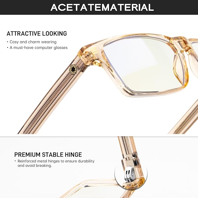 ANYLUV Blue Light Glasses Men Woman, Blue Light Blocking Glasses for Computer Gaming, Eye Strain Relief Eye Protection