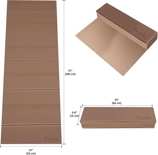 Foldable Yoga Exercise Mat – Lightweight, Anti-Slip, and Easy to Store for Yoga, Pilates, Home Workouts, and Floor Exercises