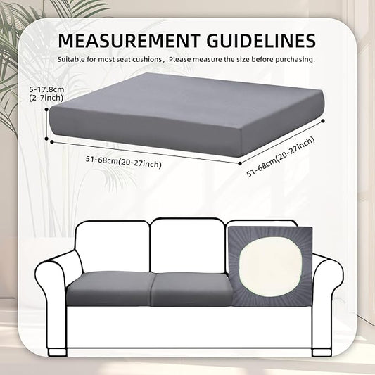 8Pcs Stretch Patio Cushion Covers,Outdoor Couch Covers Replacement,Outdoor Couch & Sofa Slipcovers,for Patio Furniture Cushion Covers,Washable Reusable urniture Protector (Gray, Cover Only)