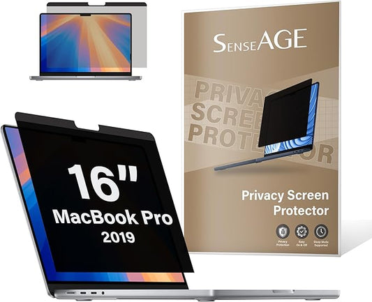 SenseAGE Magnetic Privacy Screen Filter for MacBook Pro 16 Inch, Easy On/Off Anti-Blue Light Privacy Screen Protector, Compatible with MacBook Pro 16 inch (2019)