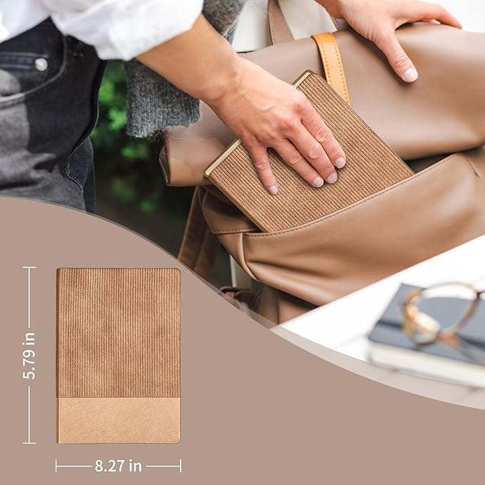 Lined Journal Notebook for Work College Ruled Note Book 5.79"x8.27" A5 PU Leather Daily Journaling 216 Pages for Women Men Writing Home School Supplies Business (A5 Lined 216pages, 09-RoseGold)