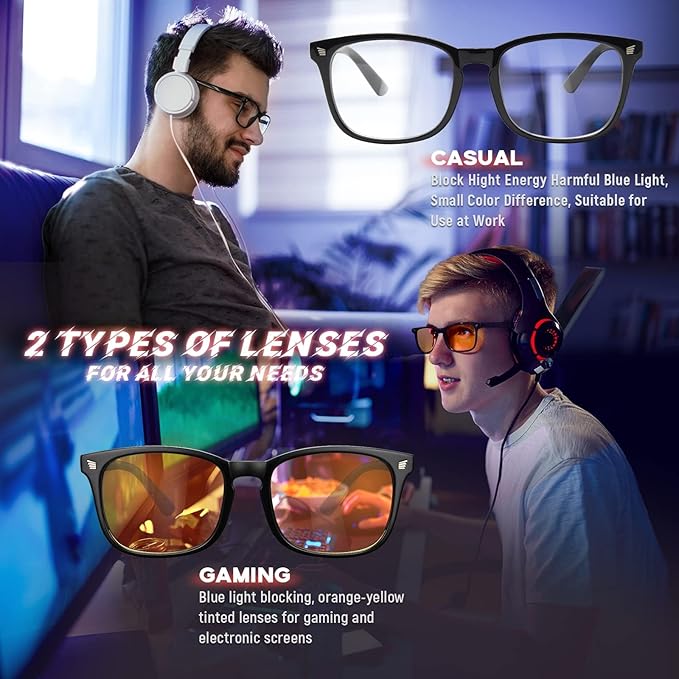 livho High Tech Blue Light Glasses - Advanced up to 99% Blue Light Blocking Computer Glasses - Screen Fatigue & UV Protection