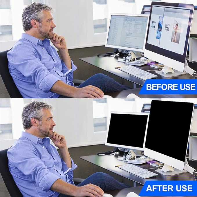 Computer Privacy Screen Filter 24" Hanging Privacy Screen Protector Compatible Widescreen Computer Monitor with Aspect Ratio 16:9,Anti-Glare Privacy Screen Protector for 23.6" 23.8" Monitor