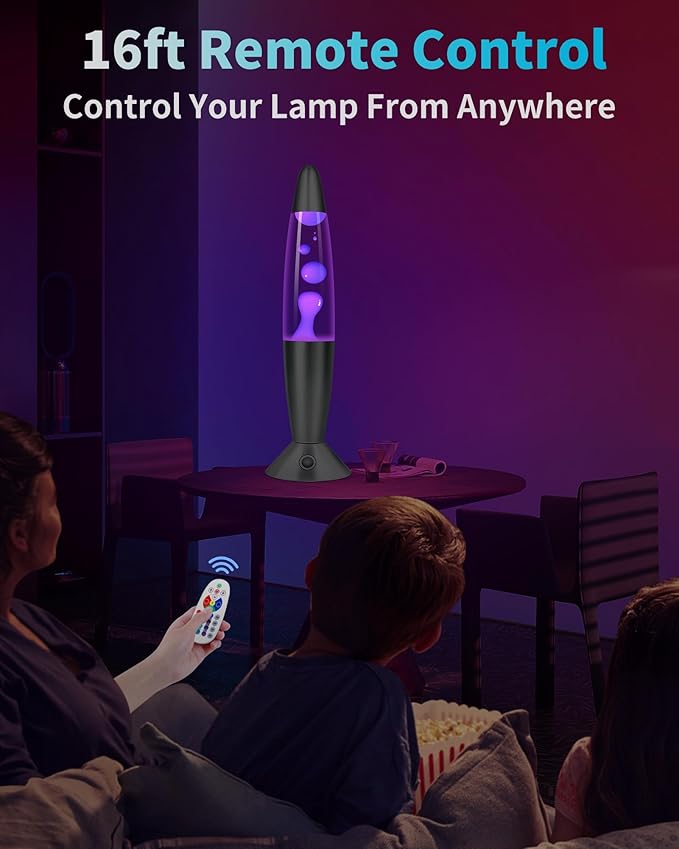 Black Liquid Motion Lamps 17 Colors Changing with Remote, 13.5 Inch LED Night Light for Kids Adults, Mood Lighting Small Table Lamp for Bedroom Nightstand Office Decor, Cool Birthday Christmas Gifts