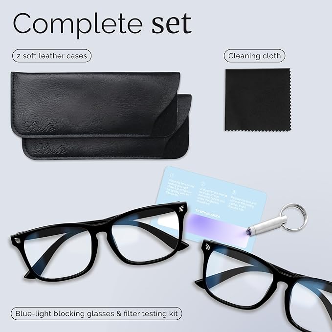 livho High Tech Blue Light Glasses - Advanced up to 99% Blue Light Blocking Computer Glasses - Screen Fatigue & UV Protection