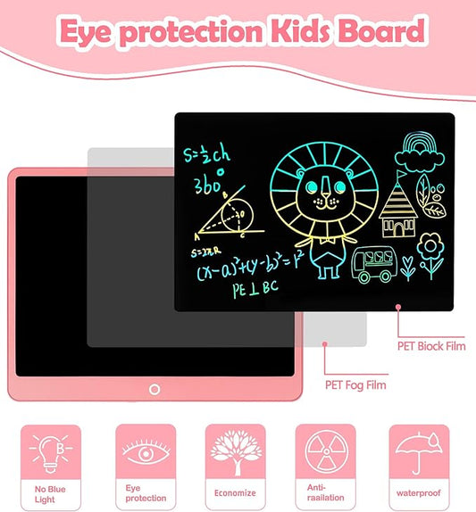 LCD Writing Tablet Doodle Board, 16inch Colorful Drawing Tablet Writing Pad, Kids Travel Essentials, Toddler Toys for 3 4 5 6 7 8 Year Old Girls Boys- Christmas and Birthday Gifts