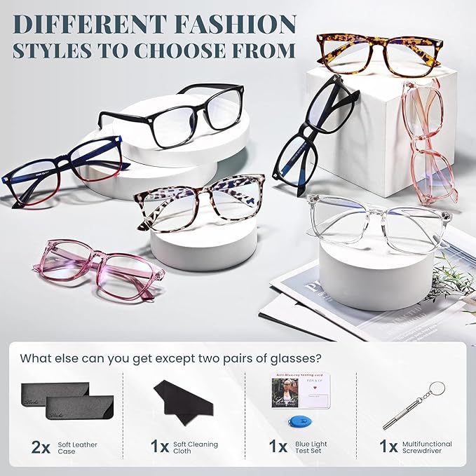 livho High Tech Blue Light Glasses - Advanced up to 99% Blue Light Blocking Computer Glasses - Screen Fatigue & UV Protection