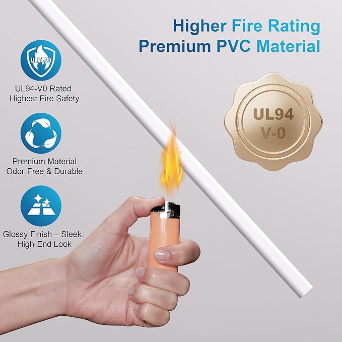 ZhiYo 204in Cord Covers for Wires on Wall, One Small Cord Hider Wall, Self-Adhesive TV Cable Hider, Paintable Wire Covers for Cords, White Cable Management Raceway Kit, 6X L14.2in W0.5in H0.3in