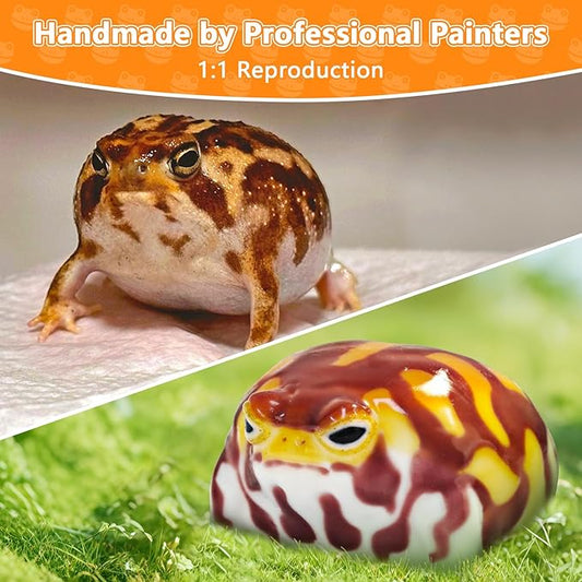 Taba Squishy Desert Rain Frog, Cute Animals Toys for Kids & Adults, Kawaii Stress Relief Fidget Sensory Toys, Soft Silicone Squeeze Gifts for Children, Teens, and Adults