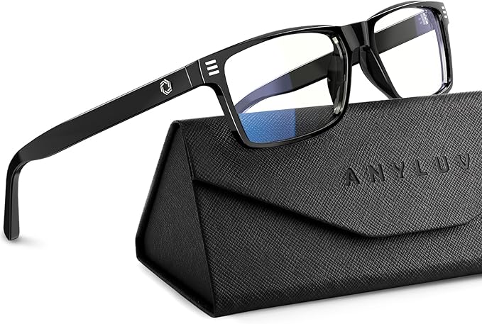 ANYLUV Blue Light Glasses Men Woman, Blue Light Blocking Glasses for Computer Gaming, Eye Strain Relief Eye Protection