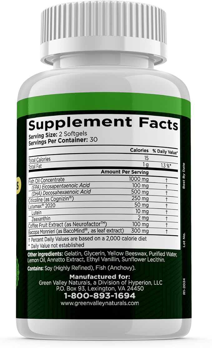 Brain Vitality Plus™ – Advanced Supplement for Memory and Focus a Nootropic for Mental Clarity